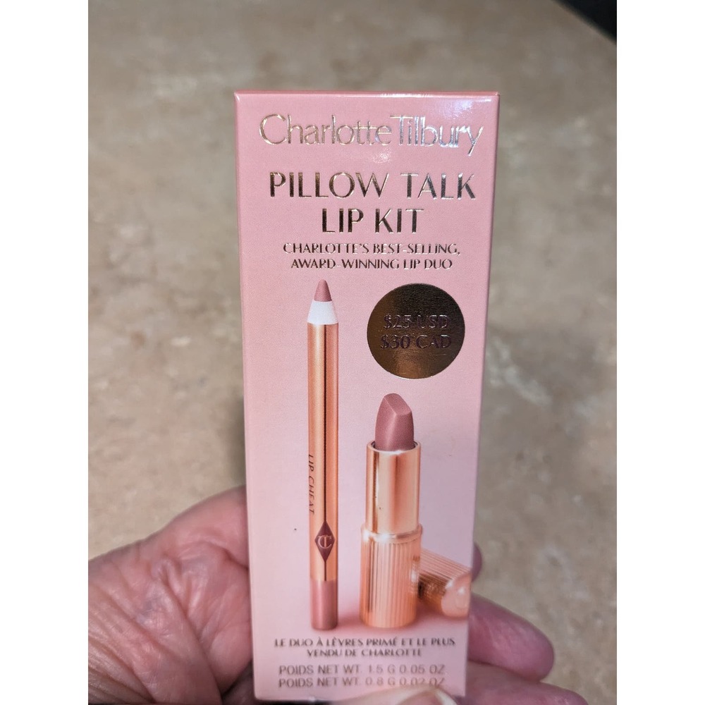 Charlotte Tilbury lipstick/liner set, mini, Pillowtalk